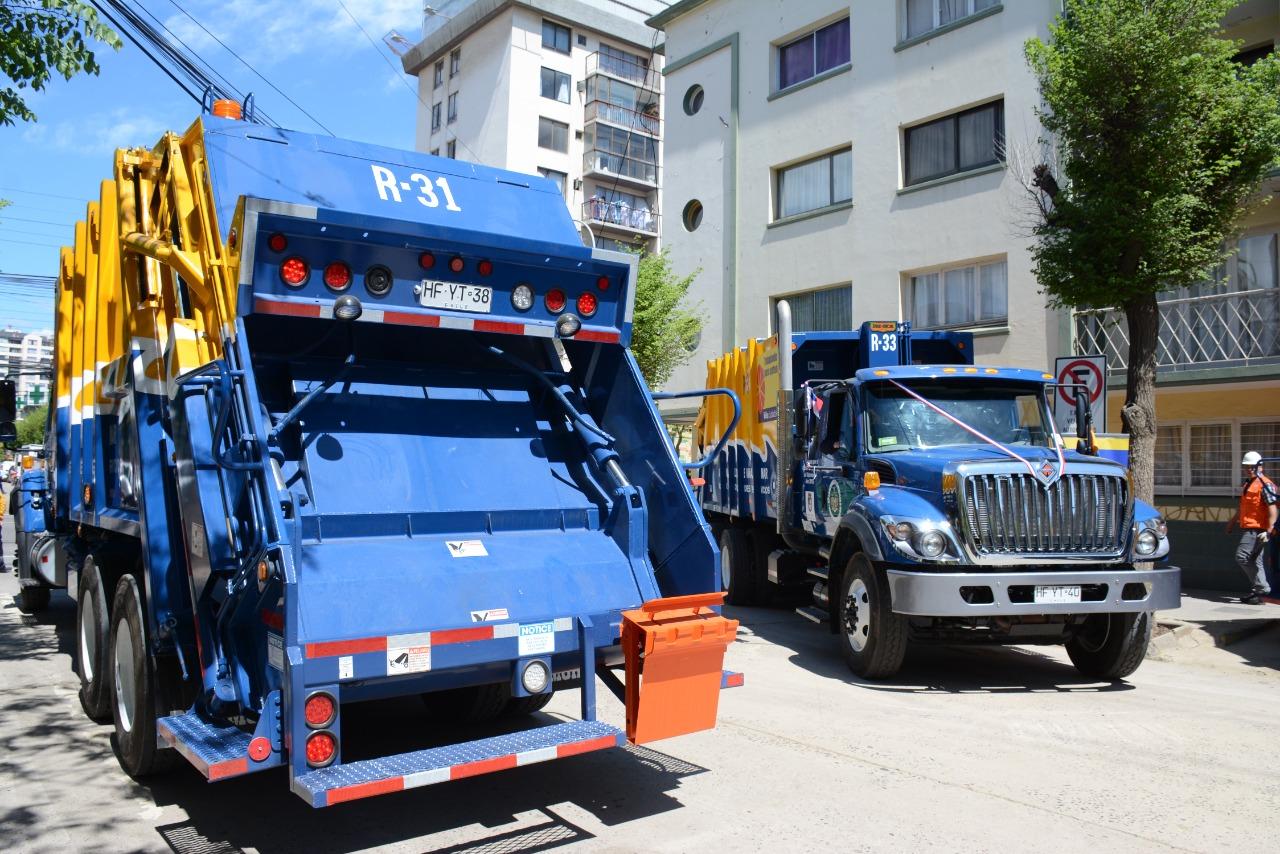 Viña del Mar: Llegan nuevos camiones recolectores para mejorar el servicio de retiro de basura domiciliaria