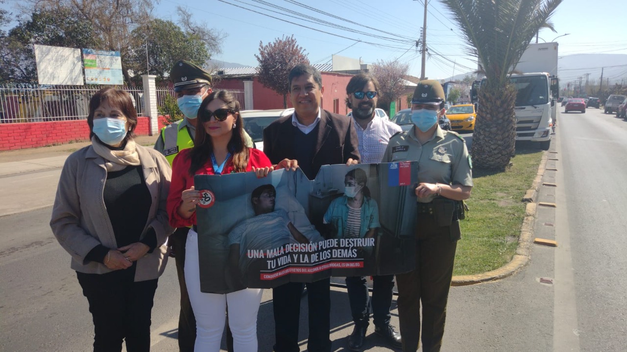Seremi de Transportes y Senda encabezan campaña preventiva por Fiestas Patrias en el Valle del Aconcagua 