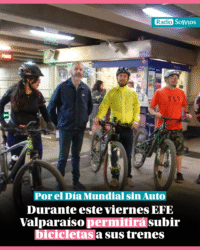 EFE Valparaíso abrirá trenes a bicicletas este viernes por Día sin Auto