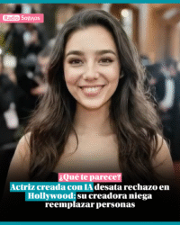 Actriz creada con IA desata rechazo en Hollywood: su creadora niega reemplazar personas