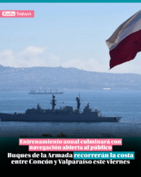 Buques de la Armada recorrerán la costa entre Concón y Valparaíso este viernes