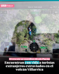 Encuentran con vida a turistas extranjeros extraviados en el volcán Villarrica