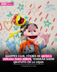 Guaypes Club, títeres de música urbana para niños, tendrán show gratuito en La Ligua