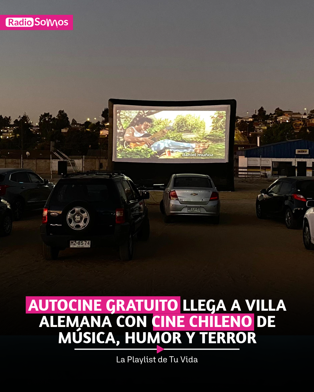 Autocine gratuito llega a Villa Alemana con cine chileno de música, humor y terror